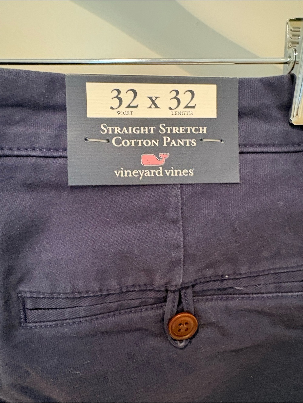 Vineyard Vines Straight Stretch Cotton Pants - Navy NWT